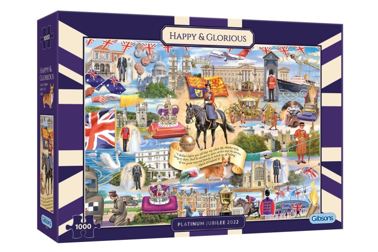GIBSONS  Happy & Glorious 1000 PIECES Jigsaw Puzzle 