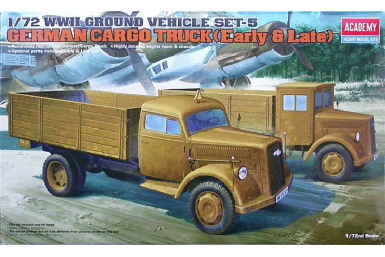 Academy 13404 German Cargo Truck 1:72 scale kit model 