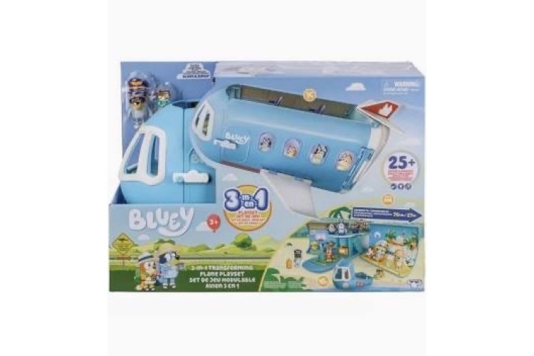 Bluey 3 in 1 Transforming Plane Play set 