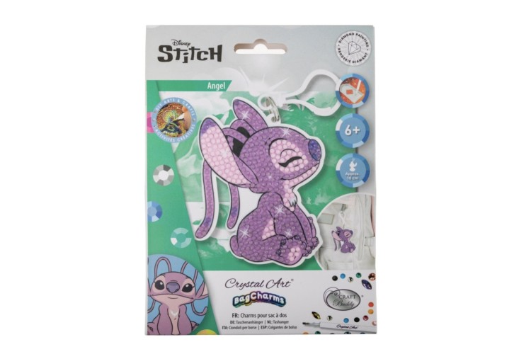 Crystal Art Bag Charms Disney Stitch - Angel 