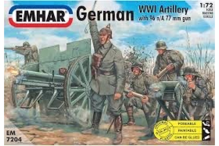 Emhar 7204 German WW1 Artillery 1:72 kit model 