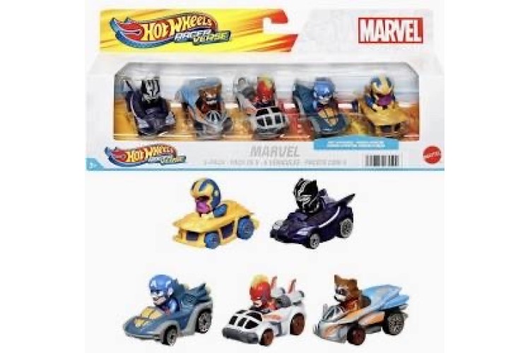 Hot wheels racer verse 5 pack marvel vehicles 