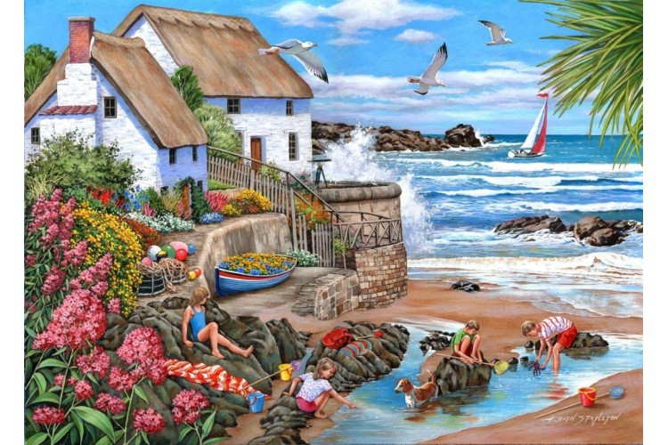 Puzzle Thomas Kinkade: Seaside Cottage, 1 000 pieces