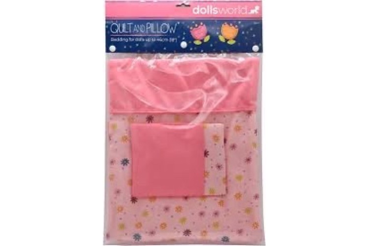 Peterkin dolls world quilt and pillow pink 