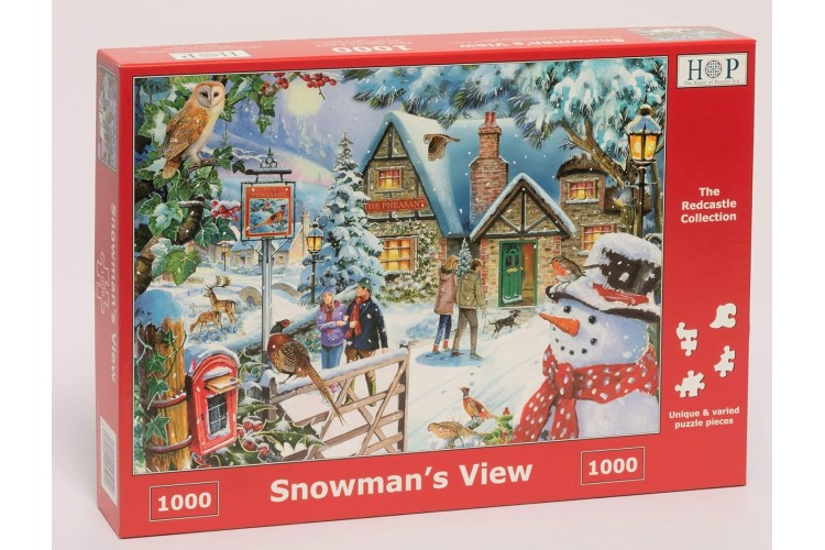 The House of Puzzles Snowman View 1000 pieces Jigsaw puzzle 