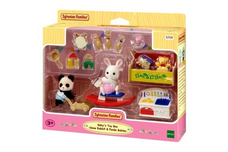 Sylvanian Baby's Toy Box Snow Rabbit & Panda Babies