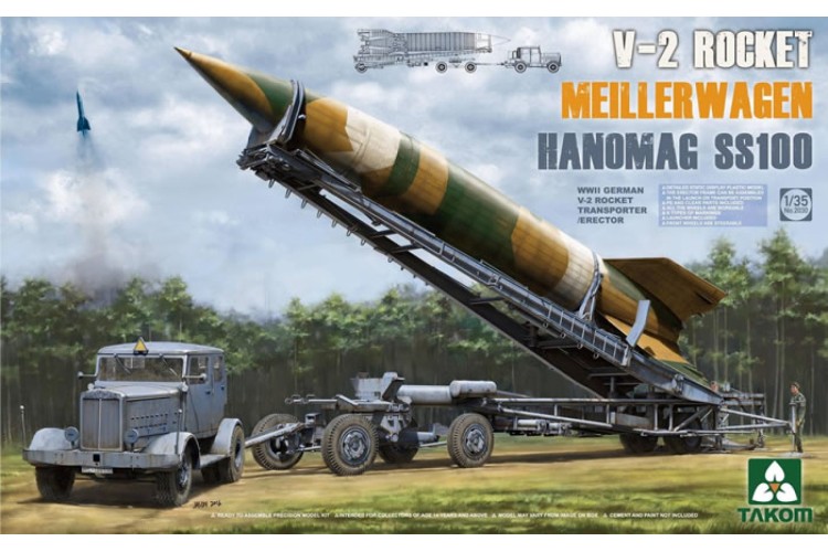 Takom V2 Rocket Meillerwagen Hanomag SS100 1:35 scale model kit