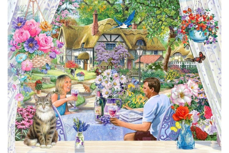 The House of Puzzles Big 500 pieces Enjoying the Garden 