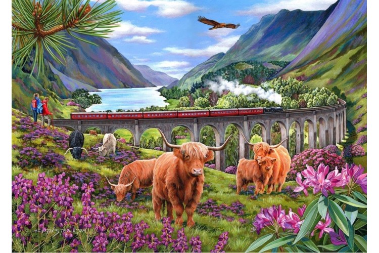 The House of Puzzles Big 500 pieces Glenfinnan Ladies  Jigsaw puzzle 