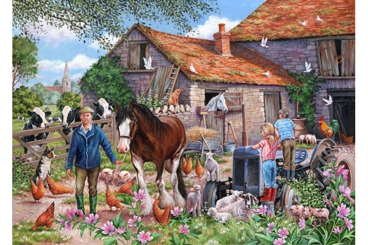 The House of Puzzles Big 500 pieces Macdonald's Farm Jigsaw puzzle 